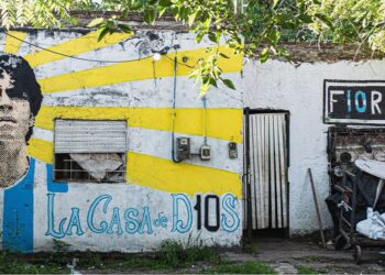• Manuel A residência em Villa Fiorito foi declarada patrimônio histórico nacional em 2021. Cortina/SOPA Images/LightRocket via Getty Images
