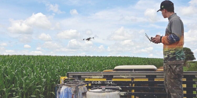 Tecnologia permite pulverização mais rápida e precisa nas lavouras. Foto: Sistema Faep.