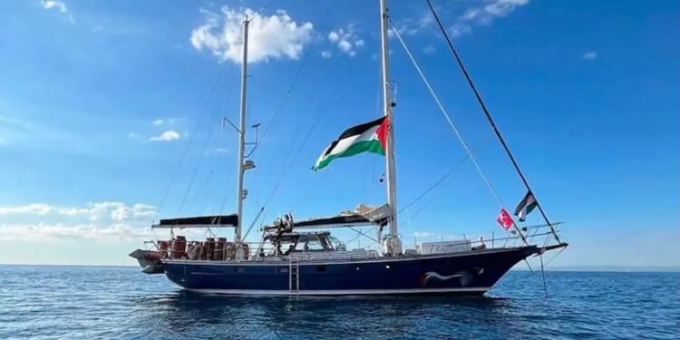 Flotilha internacional levava ajuda humanitária à Faixa de Gaza. Foto: Reprodução.