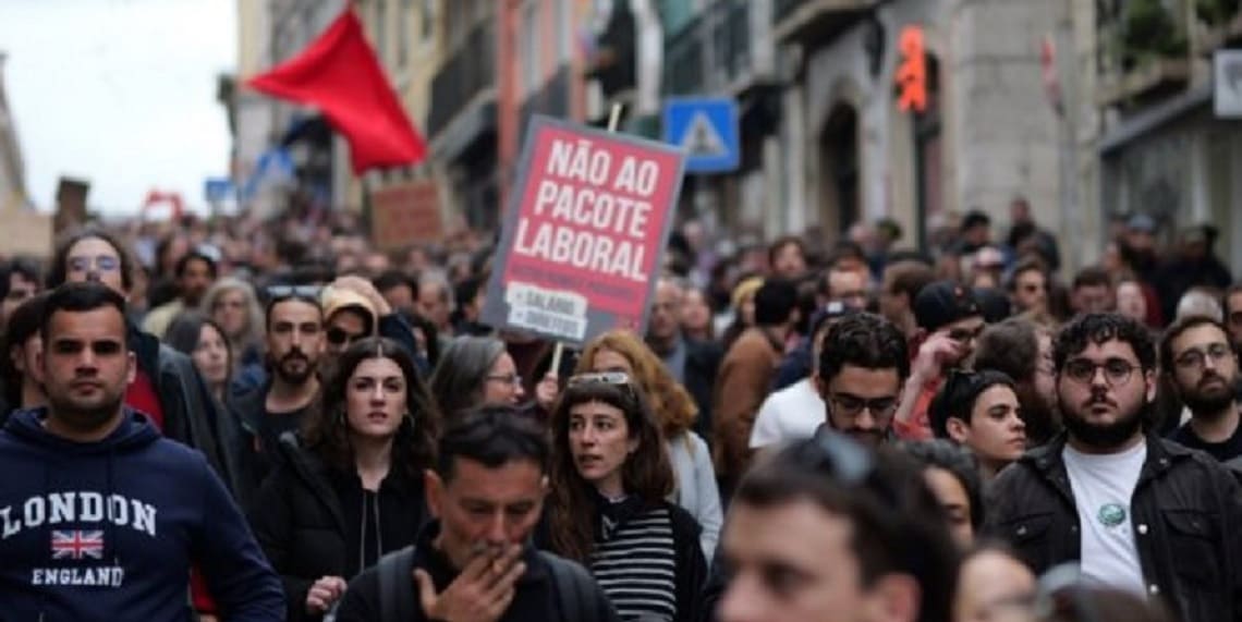 Greve geral paralisa Portugal contra reforma trabalhista
