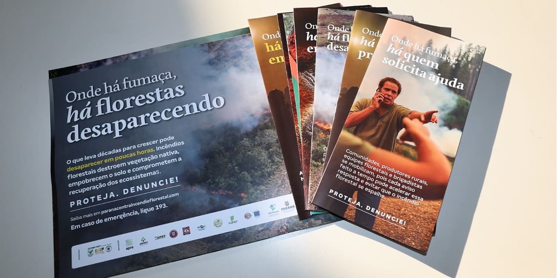 Paraná reforça prevenção contra incêndios florestais