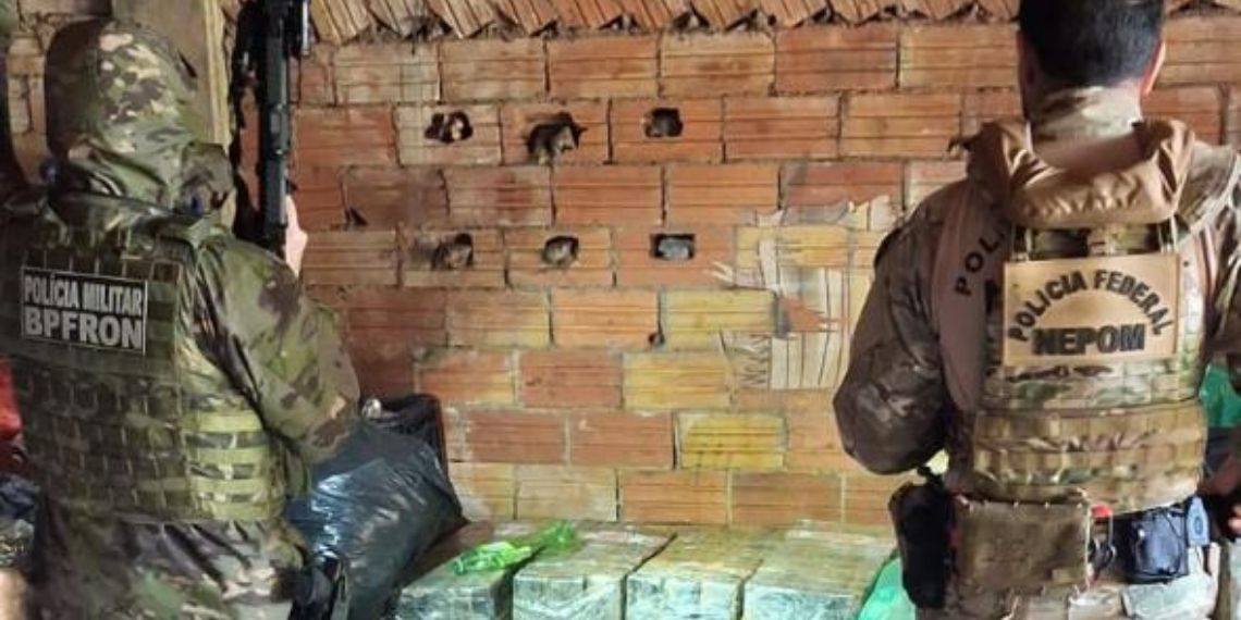 PF e PM localizam depósito com 795 kg de maconha