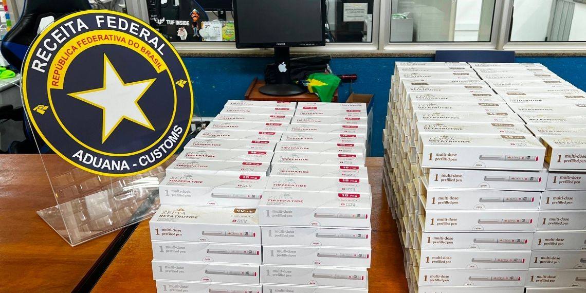 Receita Federal retém 380 estruturas de canetas emagrecedoras