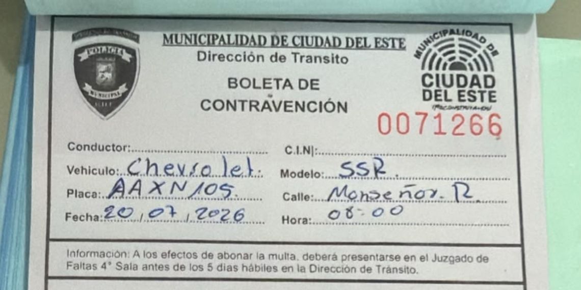 Ciudad del Este multa motoristas por manobras irregulares
